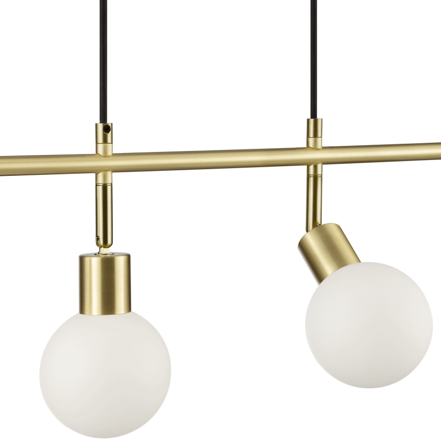 Brilliant - Pendelleuchte JORGE an Seil, 4xG9/10W/230V, Messing
