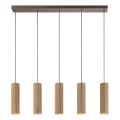 Brilliant - Pendelleuchte mit Kabel LAKEWOOD 5xGU10/10W/230V braun