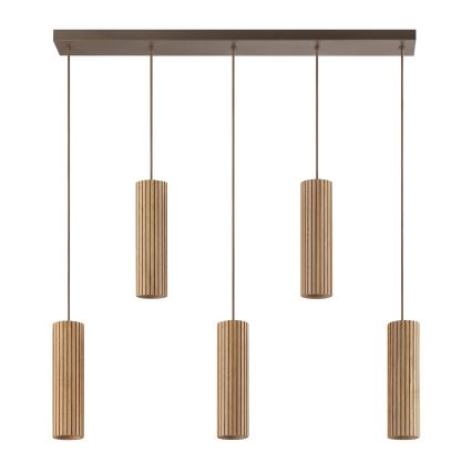 Brilliant - Pendelleuchte mit Kabel LAKEWOOD 5xGU10/10W/230V braun