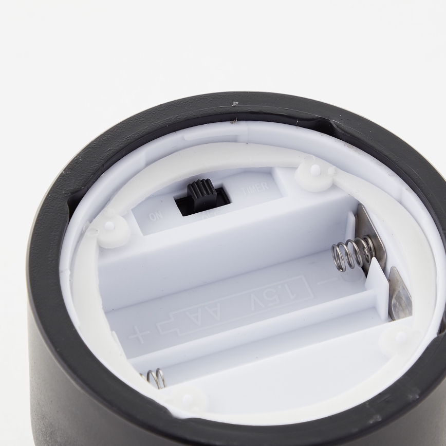 Brilliant - Set 3x LED-Kerze BOUGIE LED/2xAA IP44 schwarz/rauchfarben