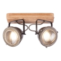 Brilliant - Spotleuchte CARMEN WOOD 2xGU10/5W/230V Eukalyptus