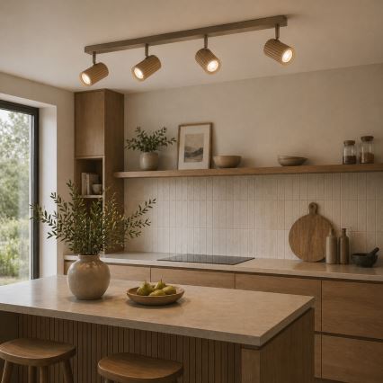 Brilliant - Spotleuchte LAKEWOOD 4xGU10/10W/230V braun