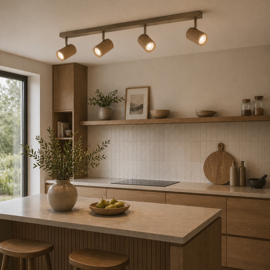 Brilliant - Spotleuchte LAKEWOOD 4xGU10/10W/230V braun