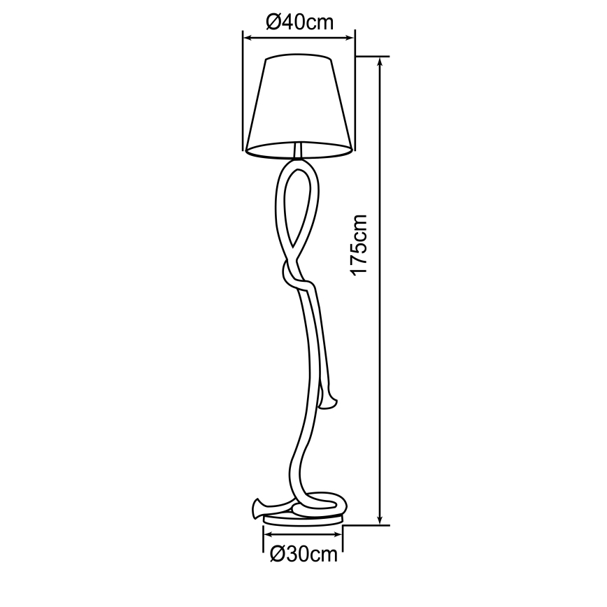 Brilliant - Stehlampe SAILOR 1xE27/40W/230V beige/creme