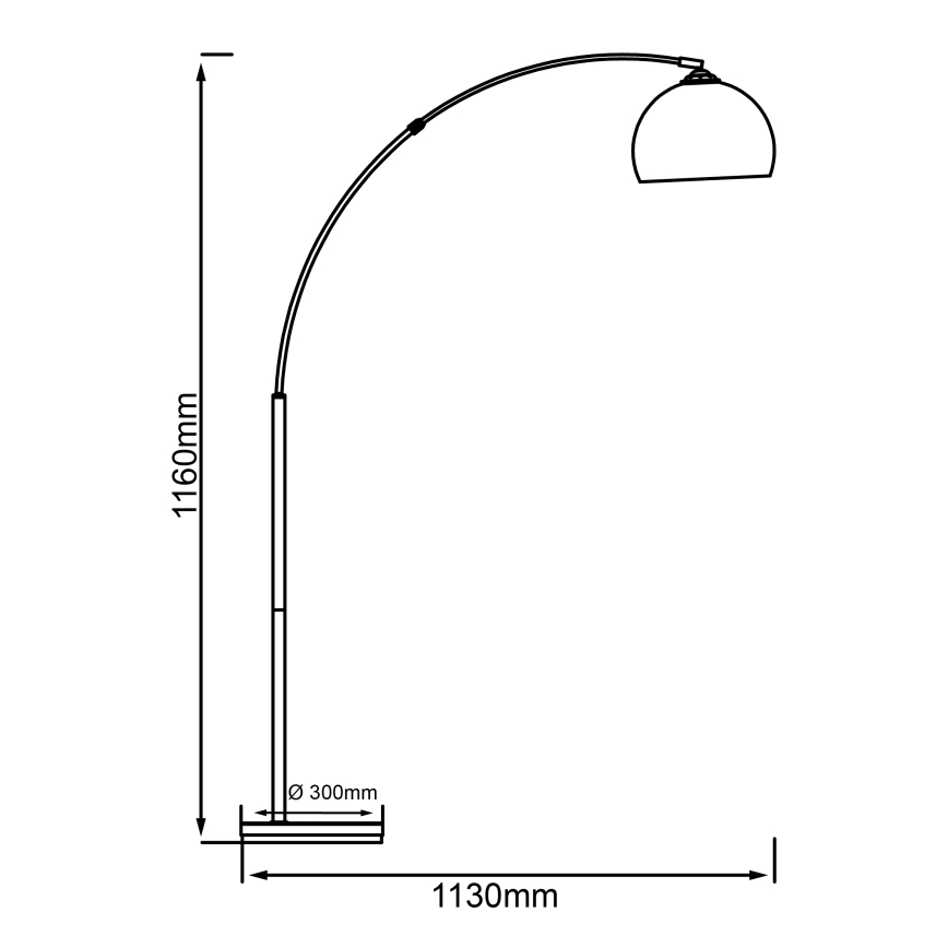 Brilliant - Stehleuchte VESSA 1xE27/60W/230V glänzender Chrom/weiß
