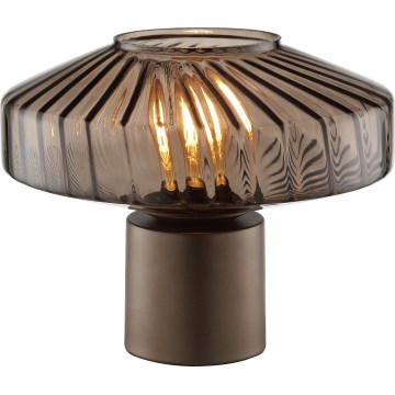 Brilliant - Tischlampe LYN 1xE27/20W/230V braun/rauchbraun