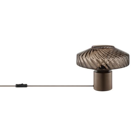 Brilliant - Tischlampe LYN 1xE27/20W/230V braun/rauchbraun