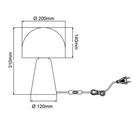 Brilliant - Tischleuchte NALAM 1xE14/40W/230V beige/Esche - FSC-zertifiziert