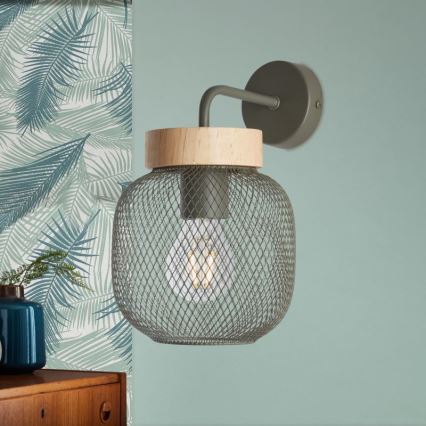 Brilliant - Wandleuchte GIADA 1xE27/40W/230V grün - FSC -zertifiziert