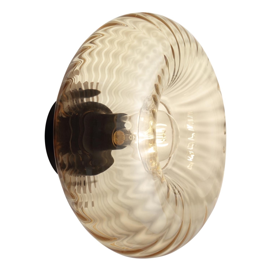 Brilliant - Wandleuchte NEVIL 1xE27/20W/230V schwarz/rauchbeige
