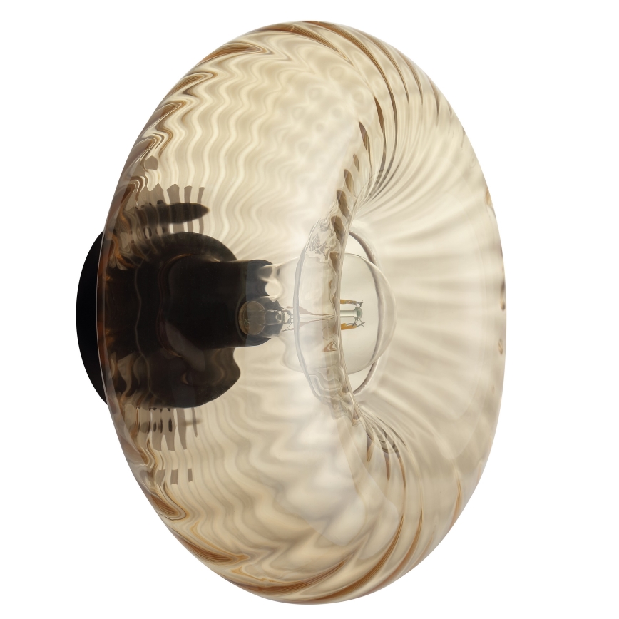 Brilliant - Wandleuchte NEVIL 1xE27/20W/230V schwarz/rauchbeige