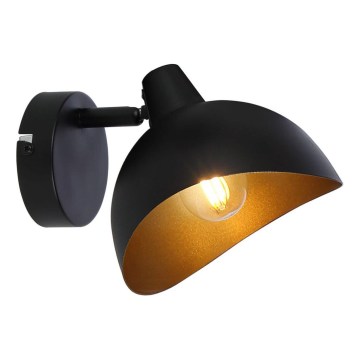Brilliant - Wandspot LAYTON 1xE14/25W/230V schwarz/gold