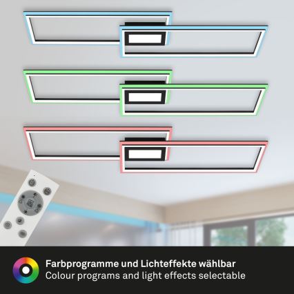 Brilo 3735-015 - Dimmbare LED-RGBW-Aufbauleuchte FRAME LED/41W/230V 2700-6500K + Fernbedienung