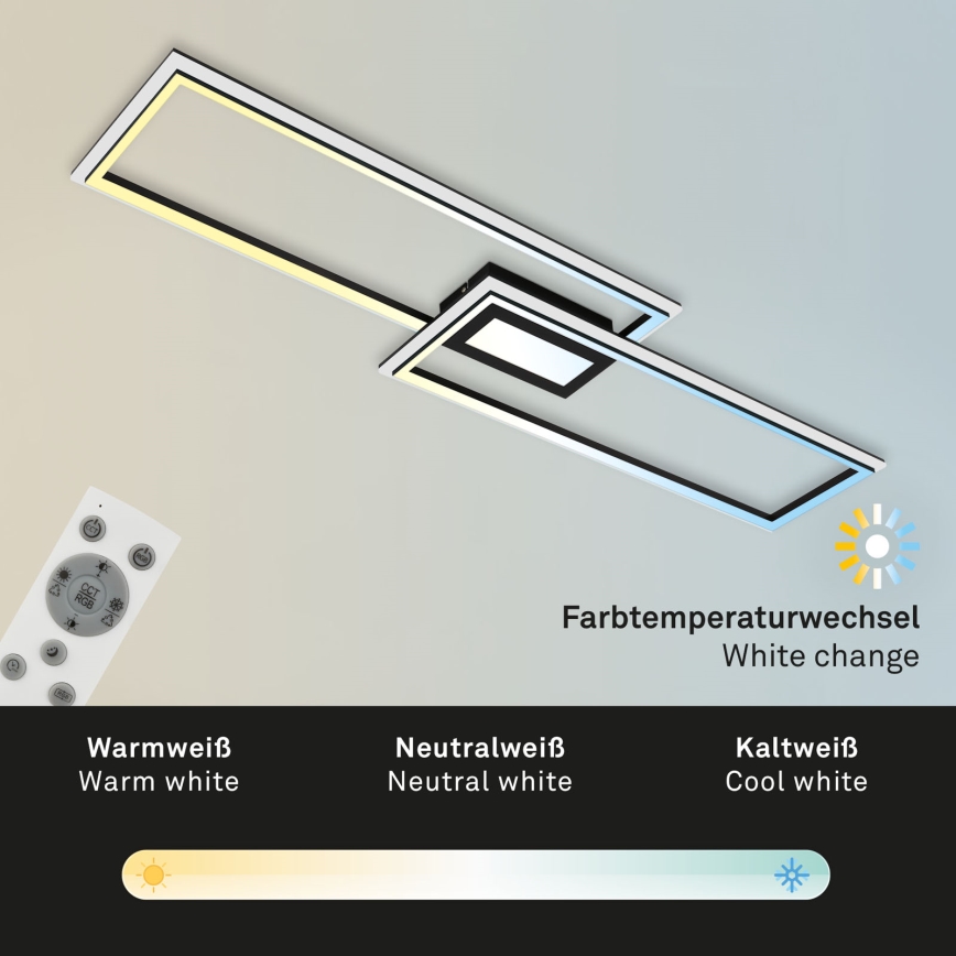 Brilo 3735-015 - Dimmbare LED-RGBW-Aufbauleuchte FRAME LED/41W/230V 2700-6500K + Fernbedienung