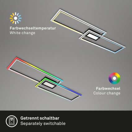 Brilo 3735-015 - Dimmbare LED-RGBW-Aufbauleuchte FRAME LED/41W/230V 2700-6500K + Fernbedienung