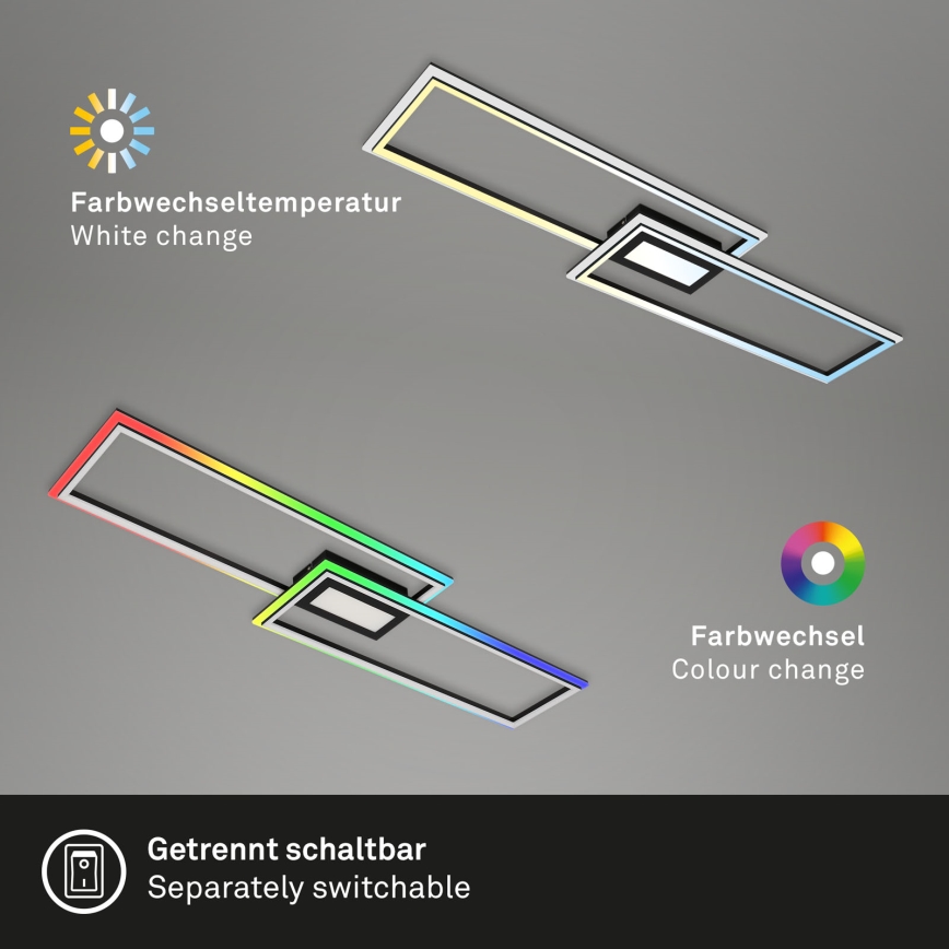 Brilo 3735-015 - Dimmbare LED-RGBW-Aufbauleuchte FRAME LED/41W/230V 2700-6500K + Fernbedienung