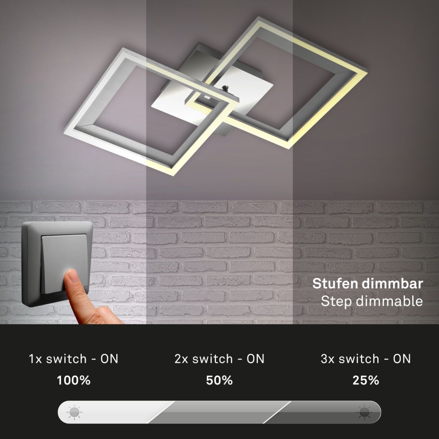 Brilo - Dimmbare LED-Aufbauleuchte FRAME 2xLED/11W/230V