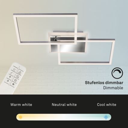 Brilo - Dimmbare LED-Aufbauleuchte FRAME 2xLED/20W/230V 2700-6500K + Fernbedienung