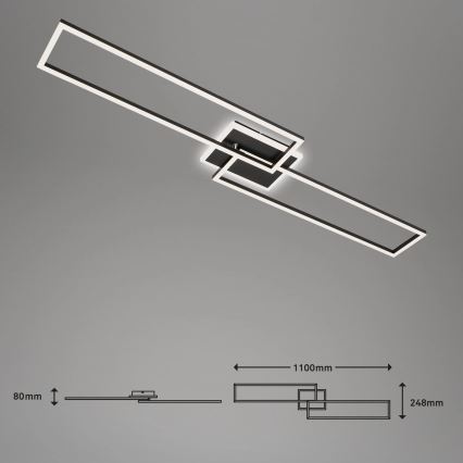 Brilo - Dimmbare LED-Aufbauleuchte FRAME 2xLED/20W/230V 2700-6500K + Fernbedienung