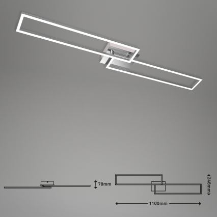 Brilo - Dimmbare LED-Aufbauleuchte FRAME 2xLED/20W/230V 2700-5000K + Fernbedienung