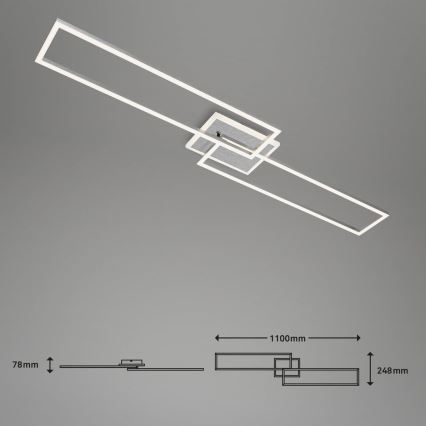 Brilo - Dimmbare LED-Aufbauleuchte FRAME 2xLED/20W/230V 2700-6500K Wi-Fi Tuya + Fernbedienung