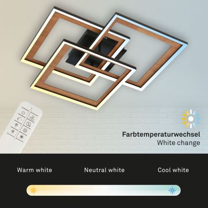 Brilo - Dimmbare LED-Aufbauleuchte FRAME LED/45W/230V 2700-6500K + Fernbedienung