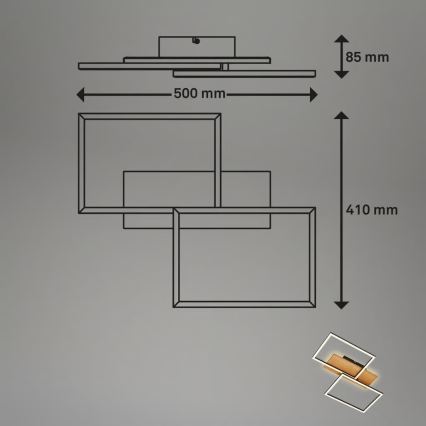 Brilo - Dimmbare LED-Deckenleuchte CORNICE LED/30W/230V 3000K
