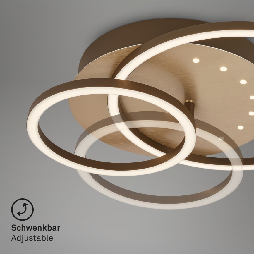 Brilo - Dimmbare LED-Deckenleuchte LED/26W/230V 3000K Braun
