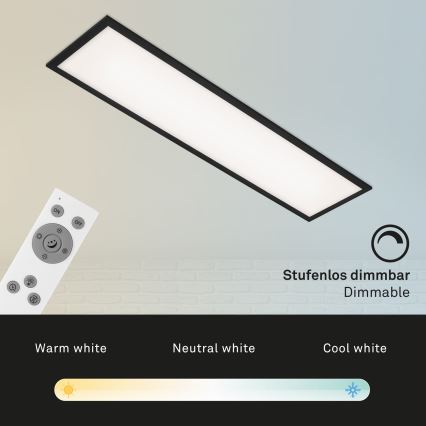 Brilo - Dimmbare LED-Deckenleuchte PIATTO LED/24W/230V 3000-6500K 100x25 cm + Fernbedienung