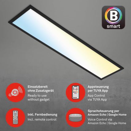 Brilo - Dimmbare LED-Deckenleuchte PIATTO LED/28W/230V 3000-6500K Wi-Fi Tuya + Fernbedienung