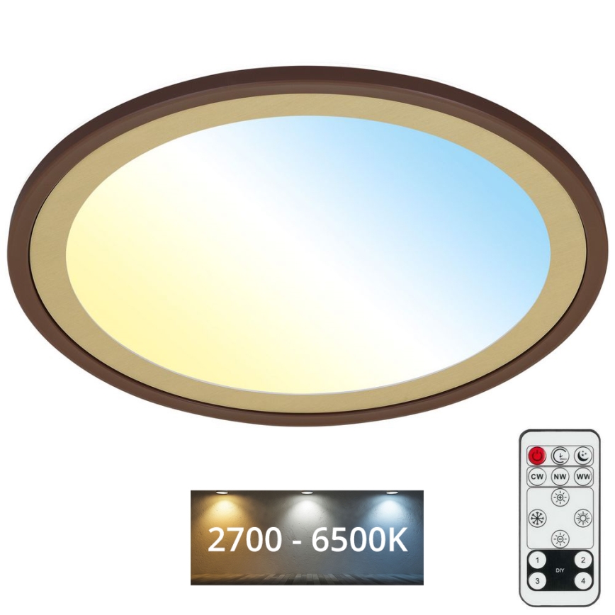 Brilo - Dimmbare LED-Deckenleuchte SLIM LED/22W/230V 2700-6500K + Fernbedienung