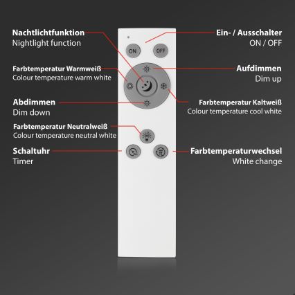 Brilo - Dimmbare LED-Deckenleuchte SLIM LED/31W/230V 2700-6500K + Fernbedienung