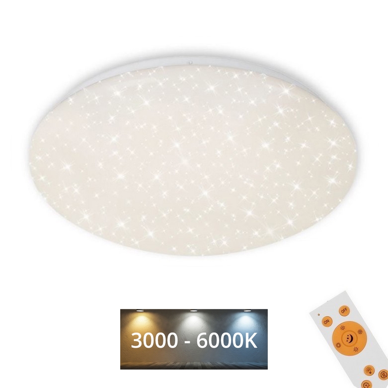 3000-6000K LED/22W/230V Dimmbare Fernbedienung STARRY LED-Deckenleuchte + - SKY Brilo