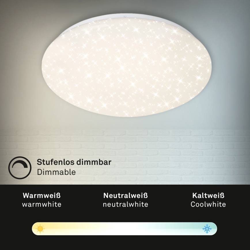 Brilo - Dimmbare LED-Deckenleuchte STARRY SKY LED/22W/230V 3000-6000K +  Fernbedienung