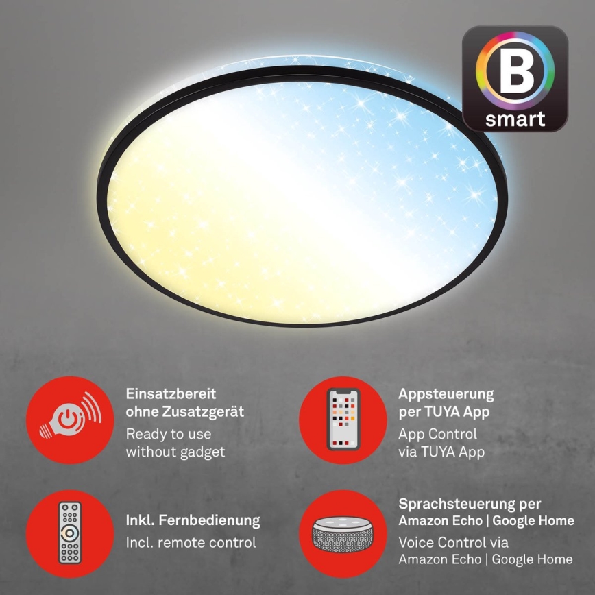 Brilo - Dimmbare LED-Deckenleuchte STARRY SKY LED/42W/230V 3000-6500K Wi-Fi Tuya + Fernbedienung
