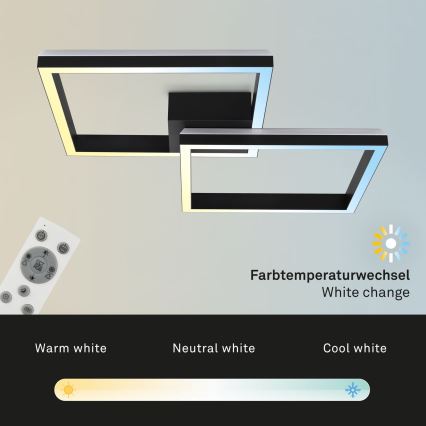 Brilo - Dimmbare LED-RGBW-Aufbauleuchte FRAME 2xLED/17W/230V 2700-6500K + Fernbedienung