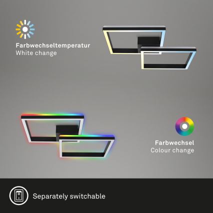 Brilo - Dimmbare LED-RGBW-Aufbauleuchte FRAME 2xLED/17W/230V 2700-6500K + Fernbedienung