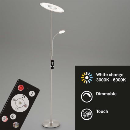 Brilo - Dimmbare LED-Stehlampe LED/29,5W/230V + LED/3,5W 3000-6000K + Fernbedienung