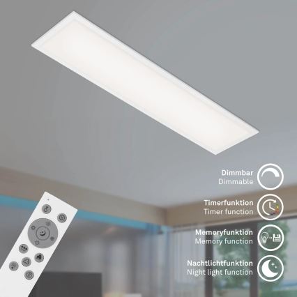 Brilo - Dimmbare RGBW-Deckenleuchte SLIM LED/24W/230V 3000-6500K 100x25 cm + Fernbedienung