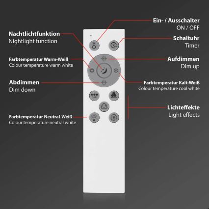 Brilo - Dimmbare RGBW-Deckenleuchte SLIM LED/24W/230V 3000-6500K 100x25 cm + Fernbedienung