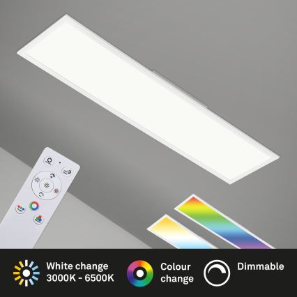 Brilo - Dimmbare RGBW-Deckenleuchte SLIM LED/40W/230V 3000-6500K + Fernbedienung