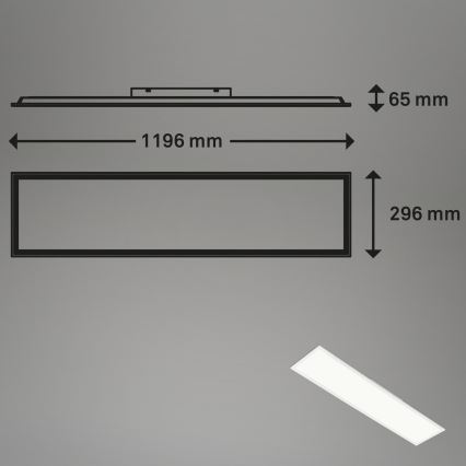 Brilo - Dimmbare RGBW-Deckenleuchte SLIM LED/40W/230V 3000-6500K + Fernbedienung