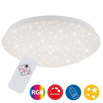 Brilo - Dimmbare RGBW-Deckenleuchte STARRY SKY LED/10W/230V + Fernbedienung