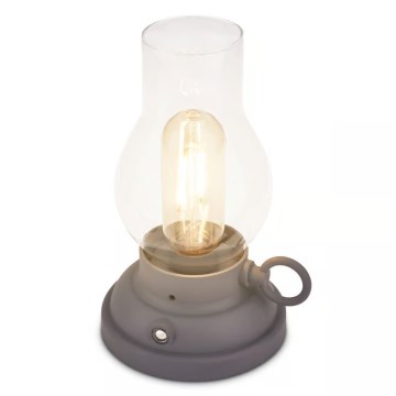 Brilo - KANEA LED dimmbare, wiederaufladbare Tischleuchte für den Außenbereich LED/1,5W/5V IP44 1200 mAh anthrazit