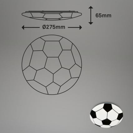 Brilo - LED-Deckenbeleuchtung für Kinder FOTBALL LED/12W/230V