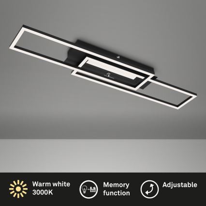 Brilo - LED Deckenleuchte FRAME 2xLED/20W/230V schwarz
