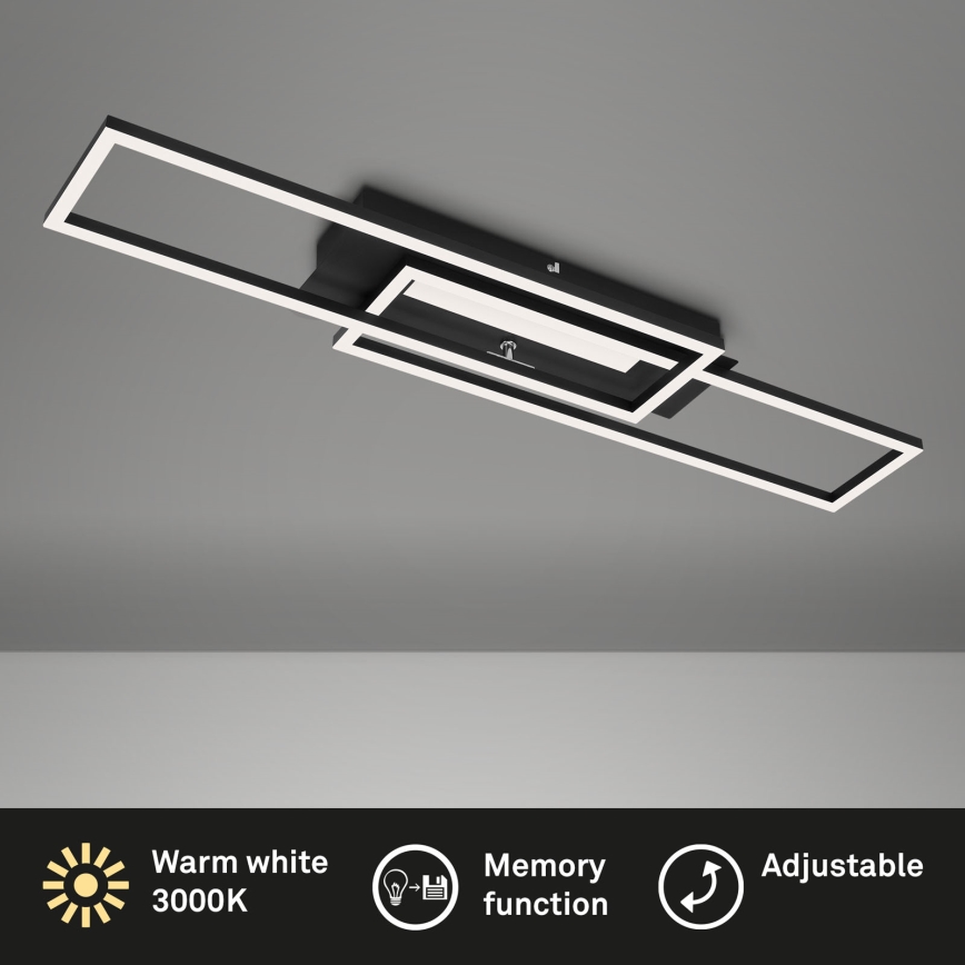 Brilo - LED Deckenleuchte FRAME 2xLED/20W/230V schwarz