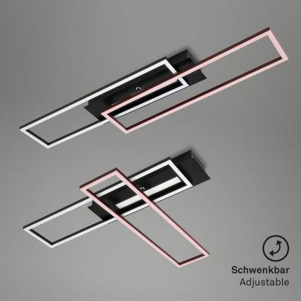 Brilo - LED Deckenleuchte FRAME 2xLED/20W/230V schwarz