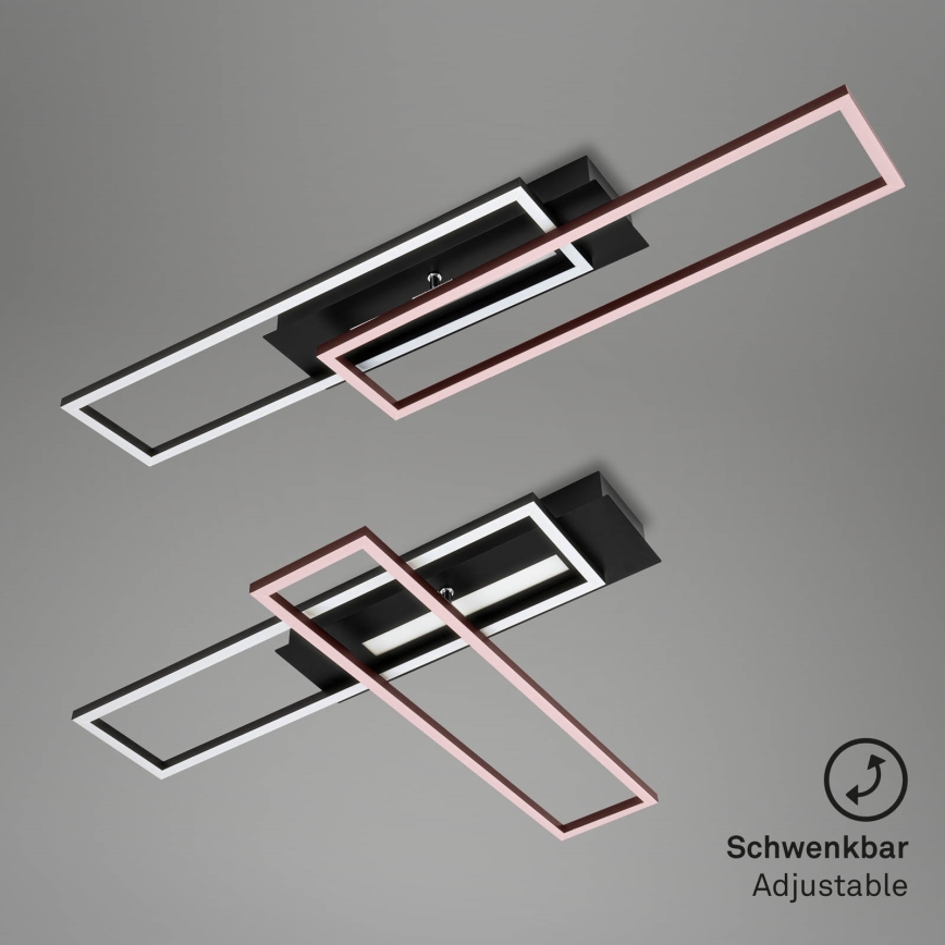 Brilo - LED Deckenleuchte FRAME 2xLED/20W/230V schwarz