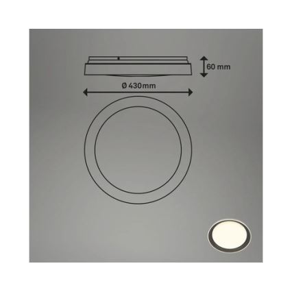 Brilo - LED-Deckenleuchte IJUS LED/24W/230V 3000K Ø 43 cm